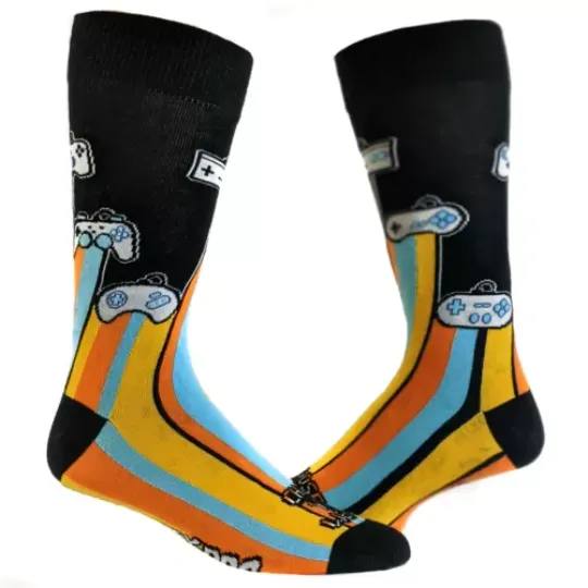 Men's Gamer Socks Cool Funny Video Game Nerdy Footwear