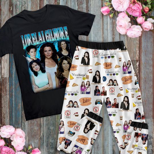 Gilmore Girls Pajamas Set, Lorelai Gilmore Personalized Family Pajamas, Lorelai Gilmore Family Christmas Pajamas Set.