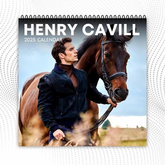 Henry Cavill Calendar | 2025 Wall Calendar | Celeb 2025 Calendar | Cavill Actor Fan | The Witcher | Best Gift For Christmas, New Year