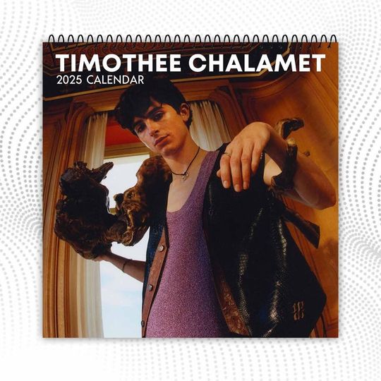 Timothee Chalamet Calendar | 2025 Wall Calendar | Celeb 2025 Calendar | Chalamet Actor Fan | Beautiful Boy Movie | Gift For Christmas