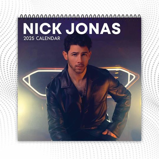Nick Jonas Calendar | 2025 Wall Calendar | Celeb 2025 Calendar | Jonas Brothers Band | Pop Rock Music | Best Gift For Christmas, New Year