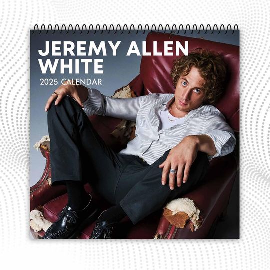 Jeremy Allen White 2025 Wall Calendar | Celeb 2025 Calendar | Jeremy Allen White Actor Fan | The Bear | Gift For Christmas, New Year