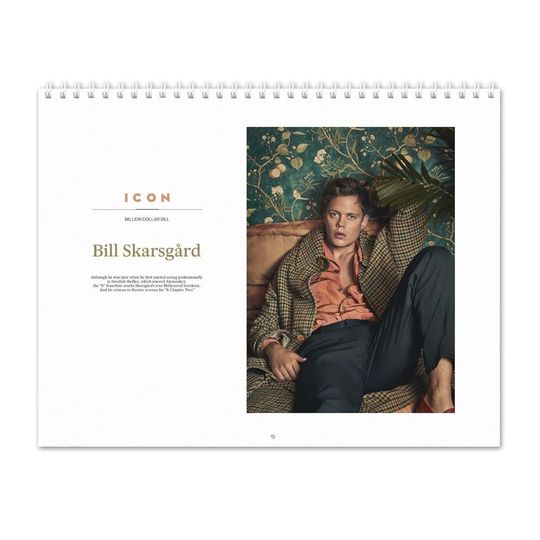 Discover Bill Skarsgard - Million Dollar Bill - 2025 Wall Calendar, Celebrity Wall Calendar 2025, Best Gift For Christmas, New Year