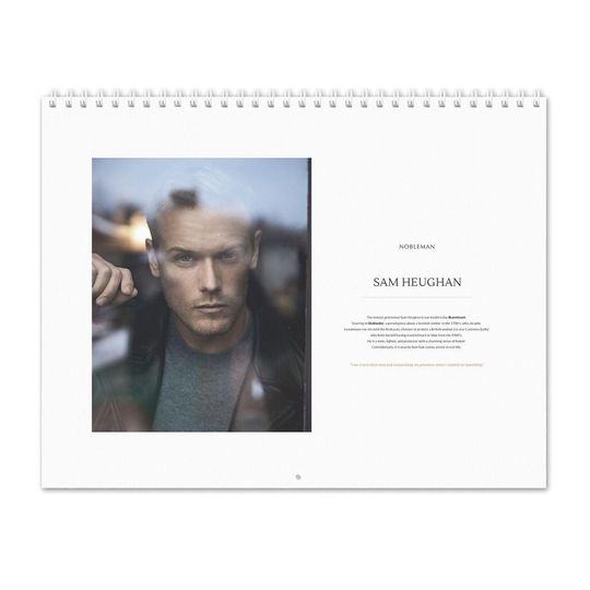 Sam Heughan - Nobleman - 2025 Wall Calendar, Celebrity Wall Calendar 2025, Best Gift For Christmas, New Year