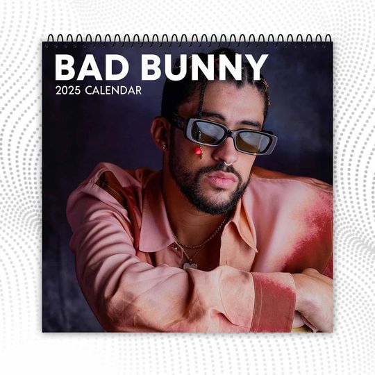 Bad Bunny 2025 Wall Calendar | Celebrity 2025 Calendar | Rapper Poison |  Best Gift For Christmas, New Year