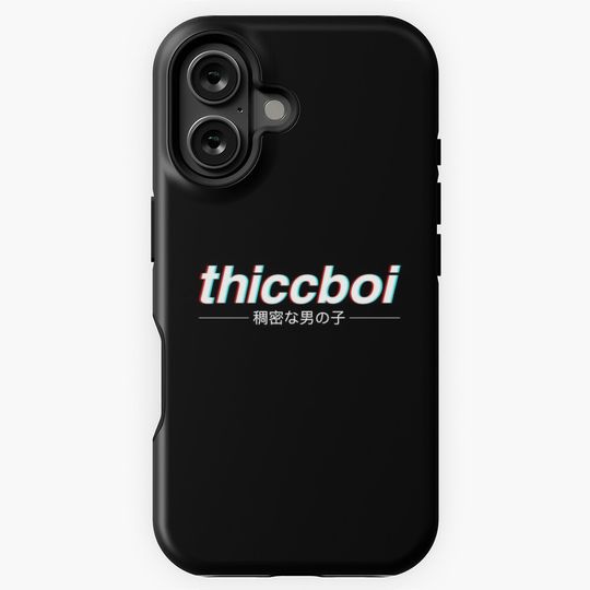 Aesthetic Japanese "Thicc Boi" Logo iPhone Case