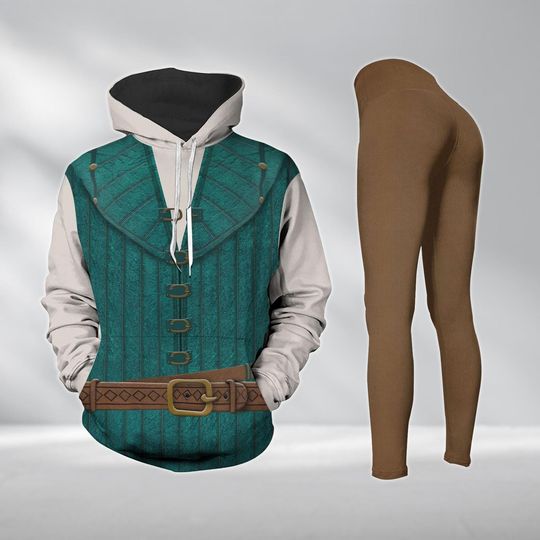 Flynn Rider Costume Hoodie, Tangled Movie Characters Cosplay, Disney Womens Leggings, Birthday Gift, Rapunzel Shirt, Cosplay For Her