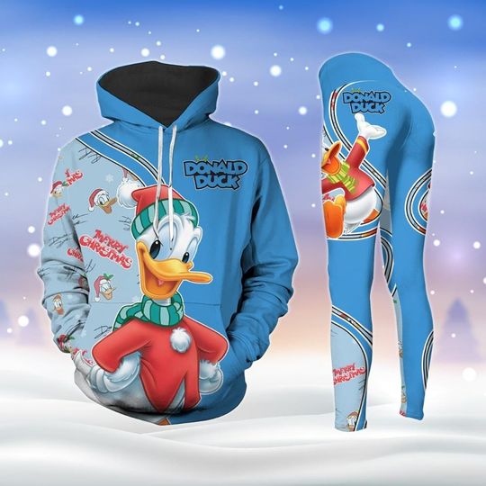 Disney Donald Christmas Hoodie Leggings, Donald Duck Hoodie Shirt, Disneyland Aesthetic Hoodie, Disney Xmas Hoodie, Gift For Her