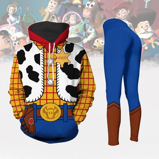 Discover Toy Story Woody Cosplay Hoodie Leggings, Woody Sheriff Hoodie Shirt, Disney Pixar Shirt, Disney Trip Shirt, Magic Kingdom Shirt