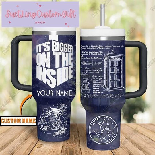 Personalized Doctor Who It's Bigger On The Inside Tumbler, Doctor Who Tumbler 40Oz, Doctor Who Tumbler Cup, Doctor Who Lover Gifts