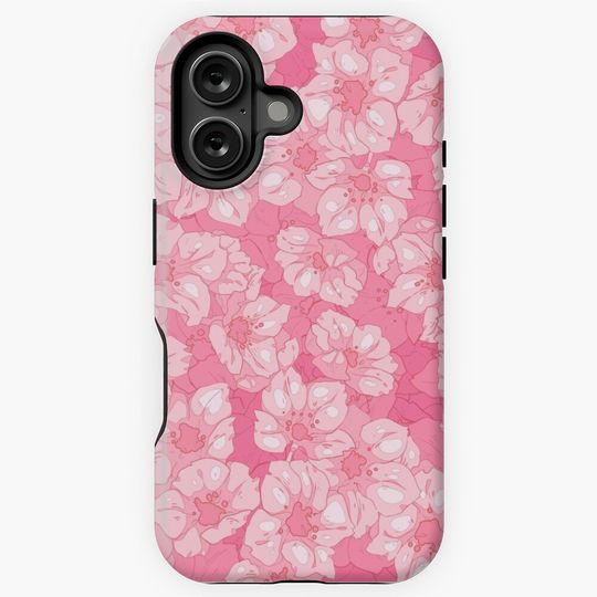 The cute ligt pink sakura flowers iPhone Case