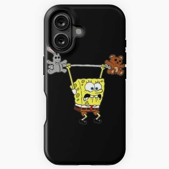 Spongebob Lifting Weights Classic . iPhone Case