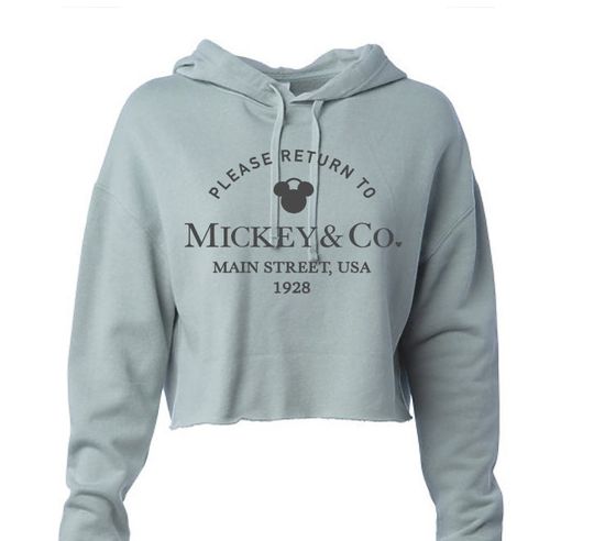Please Return to Mickey and Co., Cropped Sweatshirt/Disney Park Sweatshirt/Disney Cropped Hoodie/Mickey and Co Cropped Sweatshirt