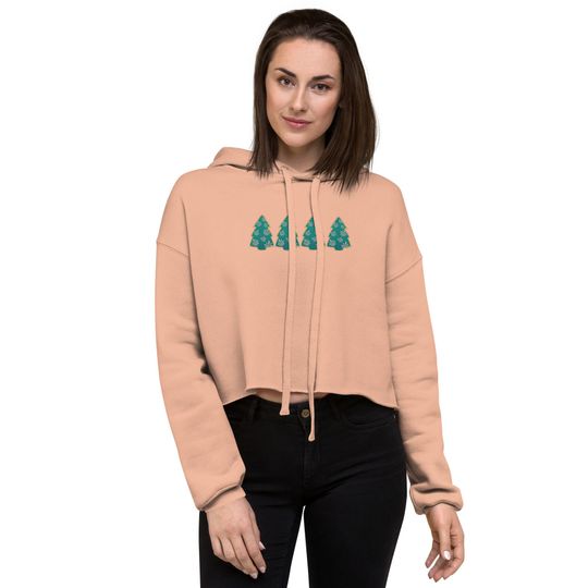 CHRISTMAS TREE Crop Hoodie