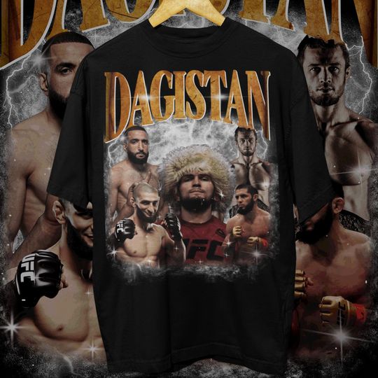 Dagestan Bootleg Shirt Mma Ufc Shirt, Fighter Shirt, Khabib Shirt, Islam Makhachev Shirt, Khamzat Chimaev Shirt, The Eagle Shirt Ufc