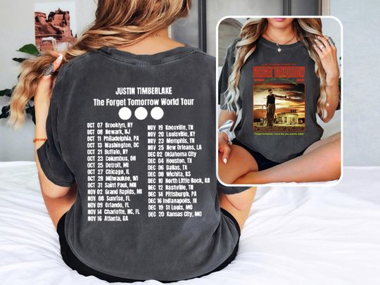 Hot 2024 Justin Timberlake Tour Shirt, Forget Tomorrow World Tour 2024 Double Side, Gift For Fan