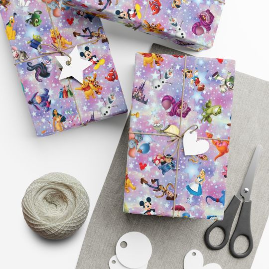 Christmas Wrapping Paper, Disney Christmas Wrapping Paper, Cute Magical Wrapping Paper, Main Street Christmas Wrapping Paper, Birthday Gift