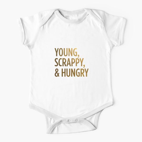 Young Scrappy and Hungry Hamilton Musical Baby One-Piece