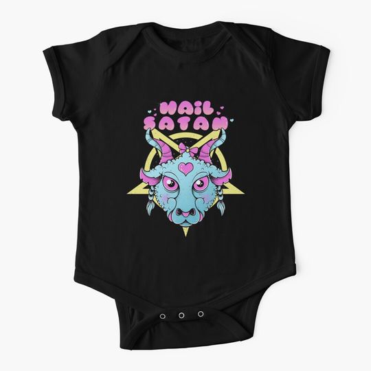 Hail Satan, Cute Satanic Baby One-Piece