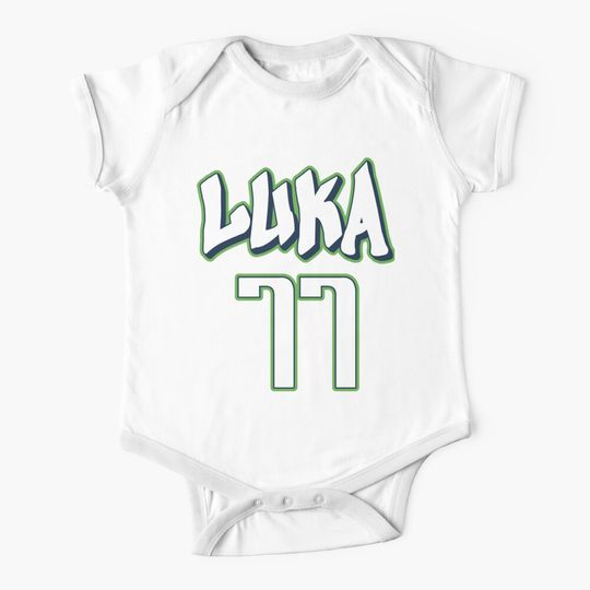 Luka Doncic 77 City Jersey Baby One-Piece