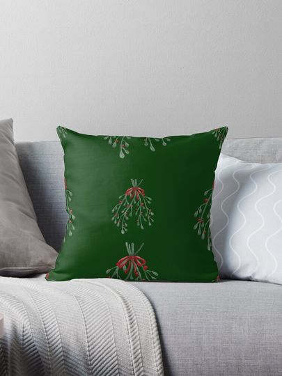 Green Christmas Amelia  Pillow