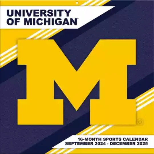 Turner Licensing,  Michigan Wolverines 2025 Wall Calendar