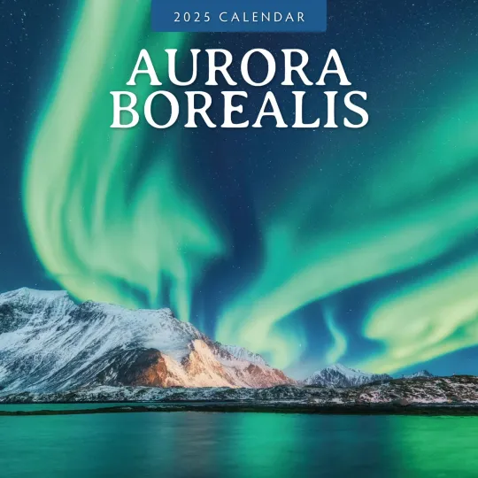 Aurora Boraelis - Northern lights 2025 Square Wall Calendar