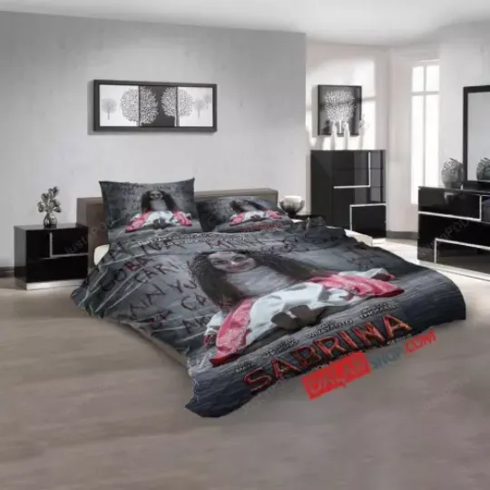 Netflix Movie Sabrina D Quilt Duvet Cover Set Queen Bedding Soft Bedroom Decor