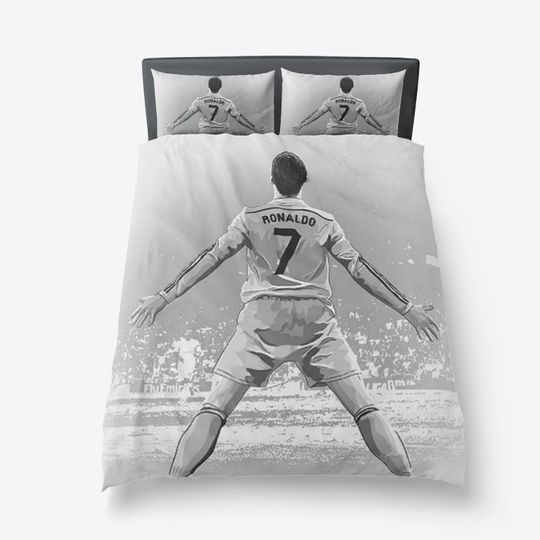 Ronaldo Bedding Set Football Bedcovers Ronaldo Blanket Pillow Soccer Bedclothes Bedroom gift for boy