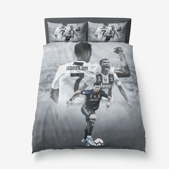 Ronaldo Bedding Set Football Bedcovers Ronaldo Blanket Pillow Soccer Bedclothes Bedroom gift for boy
