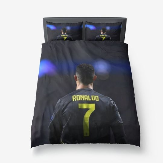 Ronaldo Bedding Set Football Bedcovers Ronaldo Blanket Pillow Soccer Bedclothes Bedroom gift for boy