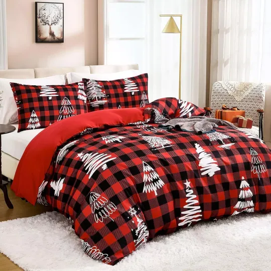 Art Christmas Tree Bedding Set | Christmas Gift | Christmas Decor