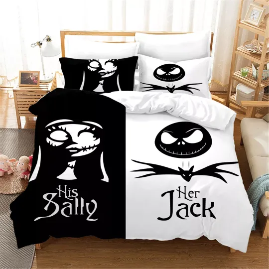 3D Skull Christmas Pattern Love Quilt Cover Set Duvet Cover Bedding Pillowcases