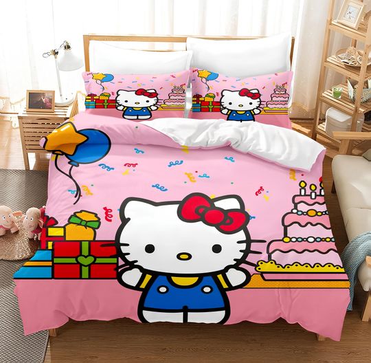 Sanrio Hello Kitty Duvet Cover, Hello Kitty Bedding Set