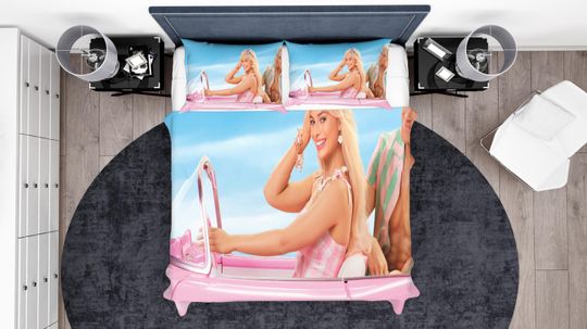 Barbie Duvet Cover, Margot Robbie Fan Bedding Set