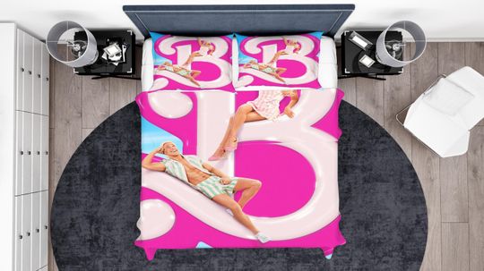 Barbie Duvet Cover, Margot Robbie Fan Bedding Set