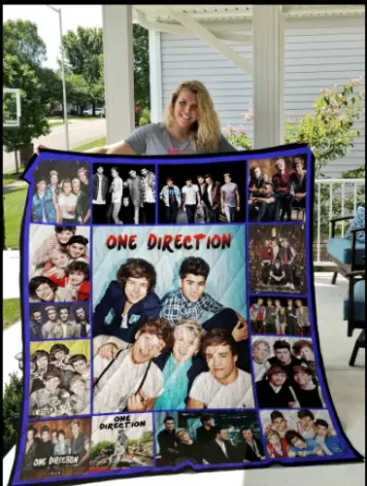 One Direction Fleece Blanket | Music Lover Gift | Music Tour Merch