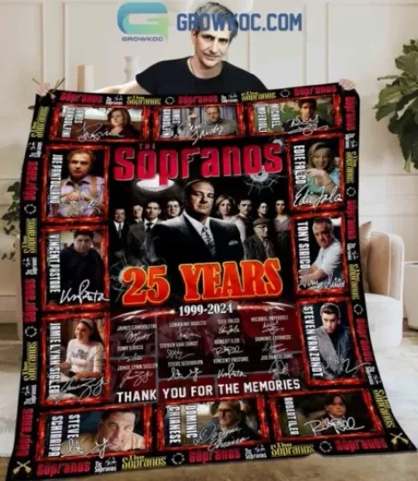 The Sopranos 25 Years 1999 2024 Thank You Fleece Blanket