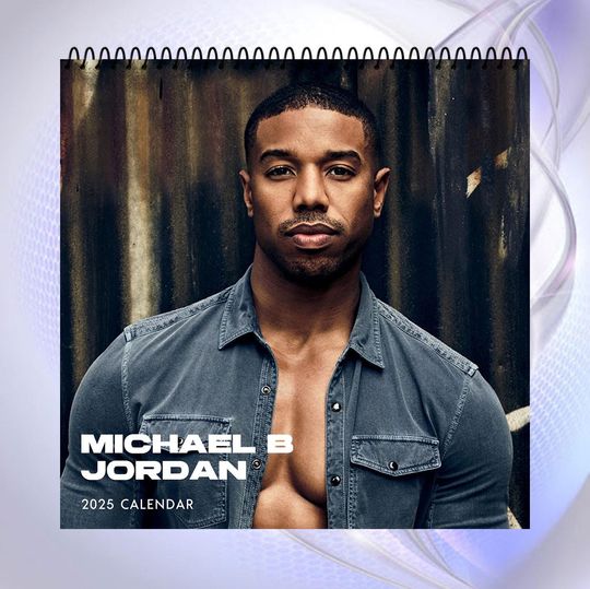 Michael B Jordan Calendar 2025, Idol Calendar, Yearly Calendar, Custom Photos Calendar, 12 Month Photos Calendar