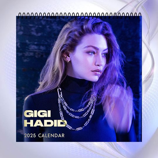 Gigi Hadid Calendar 2025, Idol Calendar, Yearly Calendar, Custom Photos Calendar, 12 Month Photos Calendar
