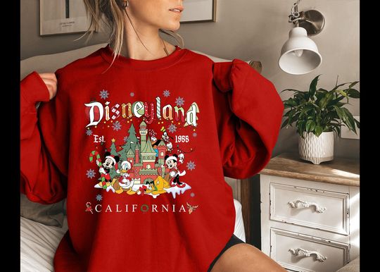 Mickey and Friends Christmas Sweatshirt,Vintage Disneyland Christmas Sweatshirt,Disneyland Sweatshirt,Christmas Family Shirt
