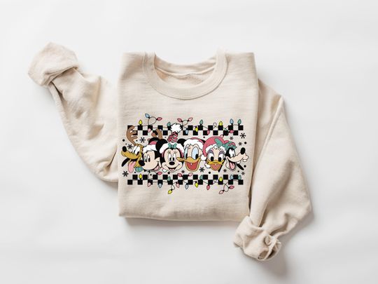 Mickey And Friends Christmas Sweatshirt, Disney Christmas Lights T-Shirt, Mickey Very Merry Christmas, Disneyland Xmas Sweater,Holiday Shirt