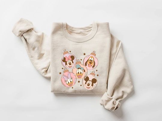Vintage Mickey and Friends Characters Christmas Sweatshirt,Disney Christmas Sweater,Mickey's Very Merry Xmas Party,Disneyland Vacation Shirt