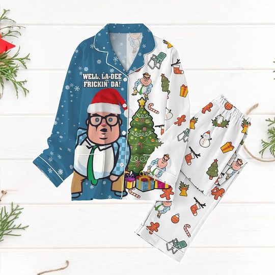 Matt Foley Well Christmas Pajamas, Saturday Night Live Pajamas, La Dee Frickin-Da Holiday Pajamas, American Tv Sitcom Holiday Pajamas