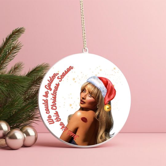 Sabrina Carpenter Ceramic Ornament | Perfect Xmas 2024 Gift for Friends & Fans | Unique Holiday Decoration