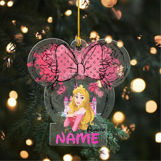 Personalized Princess Aurora Christmas Ornament, Disney Princess Ornament, Princess Aurora Ornament, Aurora Ornament, Kids Ornament