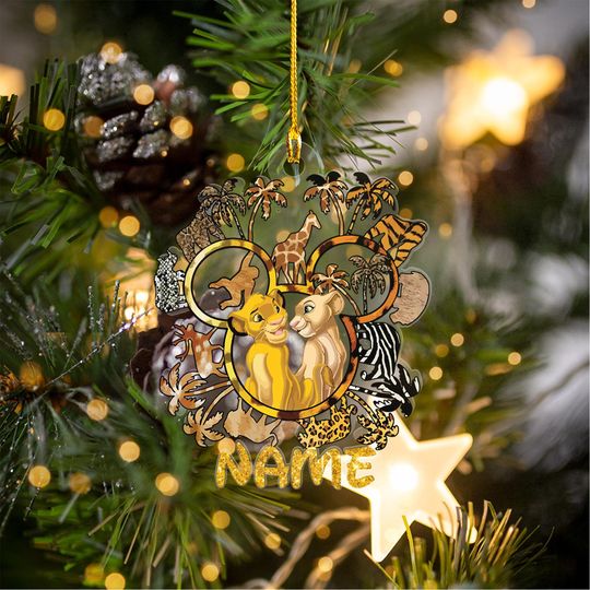 Personalized Lion King Christmas Ornament, Simba Christmas Ornament, Lion King Ornament, Lion King Xmas Ornament, Disney Trip Ornament