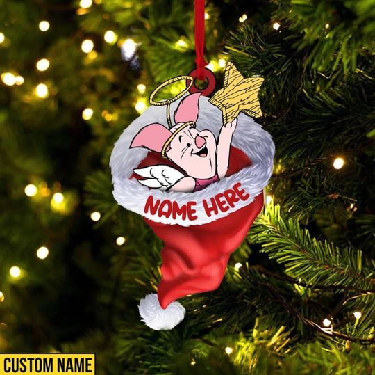 Personalized Piglet Christmas Ornament, Pooh Piglet Ornament, Piglet Ornament, Piglet Xmas Ornament, Disney 2024 Ornament, Kids Ornament