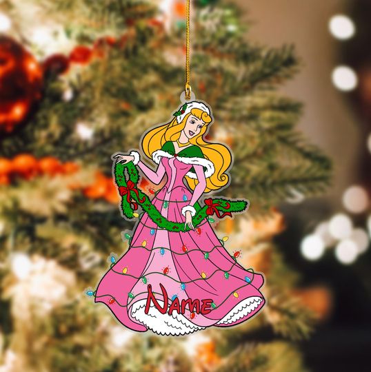 Personalized Princess Aurora Christmas Ornament, Disney Princess Ornament, Princess Aurora Ornament, Aurora Ornament, Kids Ornament