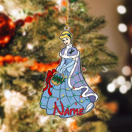 Customized Cinde Christmas Ornament, Disney Princess Ornament, Cinde Christmas Ornament, Kids Disney Ornament
